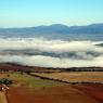 Nebbia sulla valle del Tevere