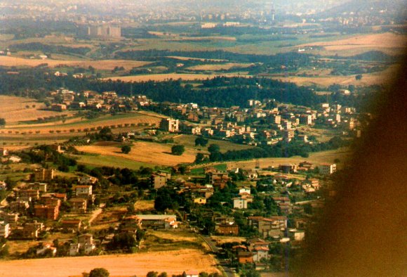 Vecchia foto aerea di via di Valle Muricana